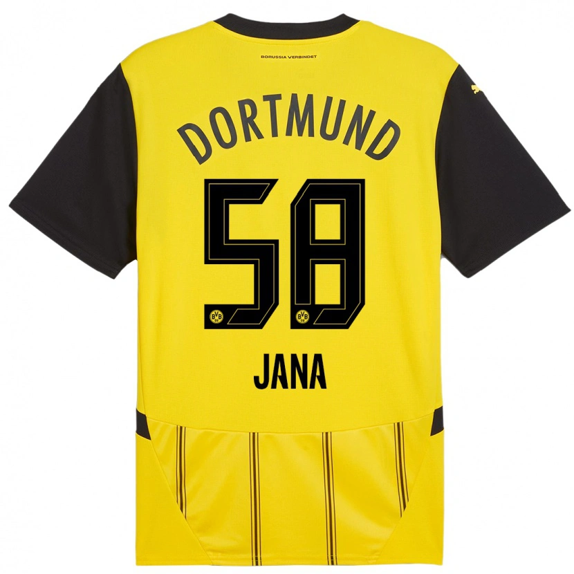 Danxen Kid Nordberg Jana #58 Yellow Black Home Jersey 2024/25 T-Shirt