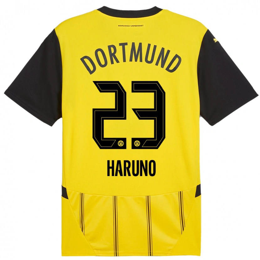 Danxen Kid Sasaki Haruno #23 Yellow Black Home Jersey 2024/25 T-Shirt