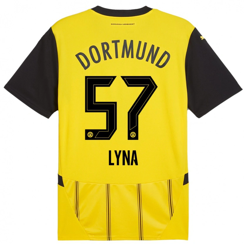 Danxen Kid Schwarz Lyna #57 Yellow Black Home Jersey 2024/25 T-Shirt