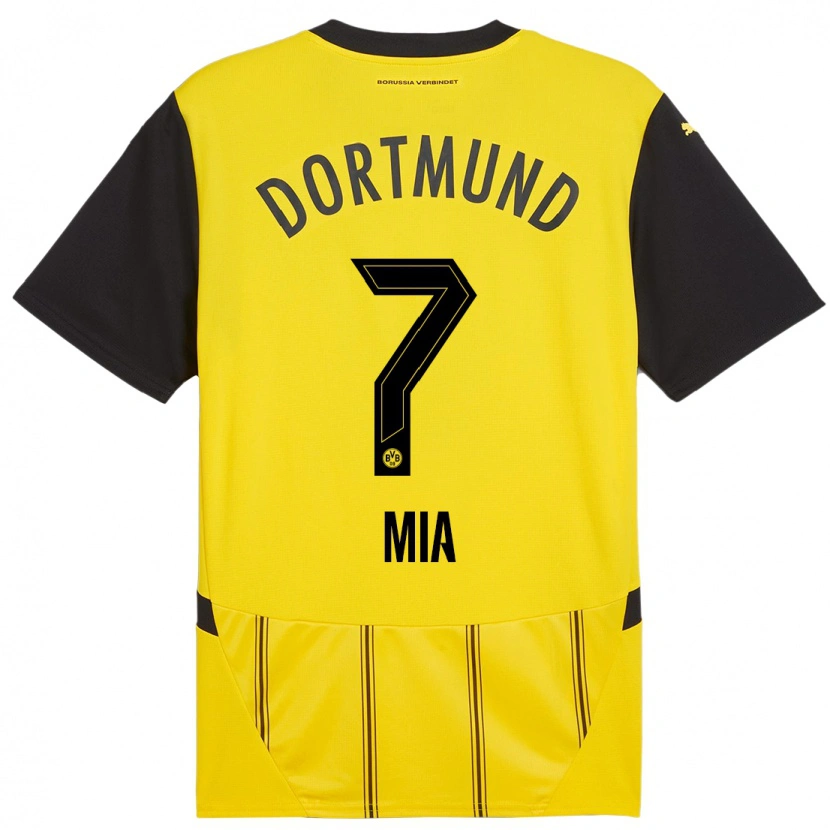 Danxen Kid Zschocke Mia #7 Yellow Black Home Jersey 2024/25 T-Shirt