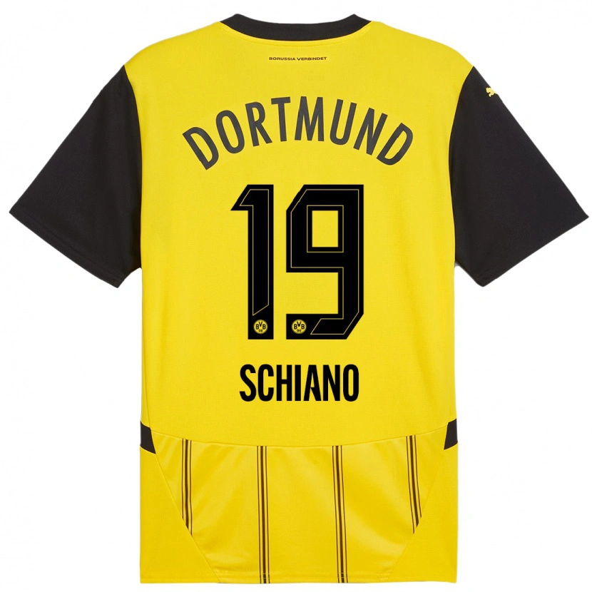 Danxen Kid Emilio Schiano #19 Yellow Black Home Jersey 2024/25 T-Shirt