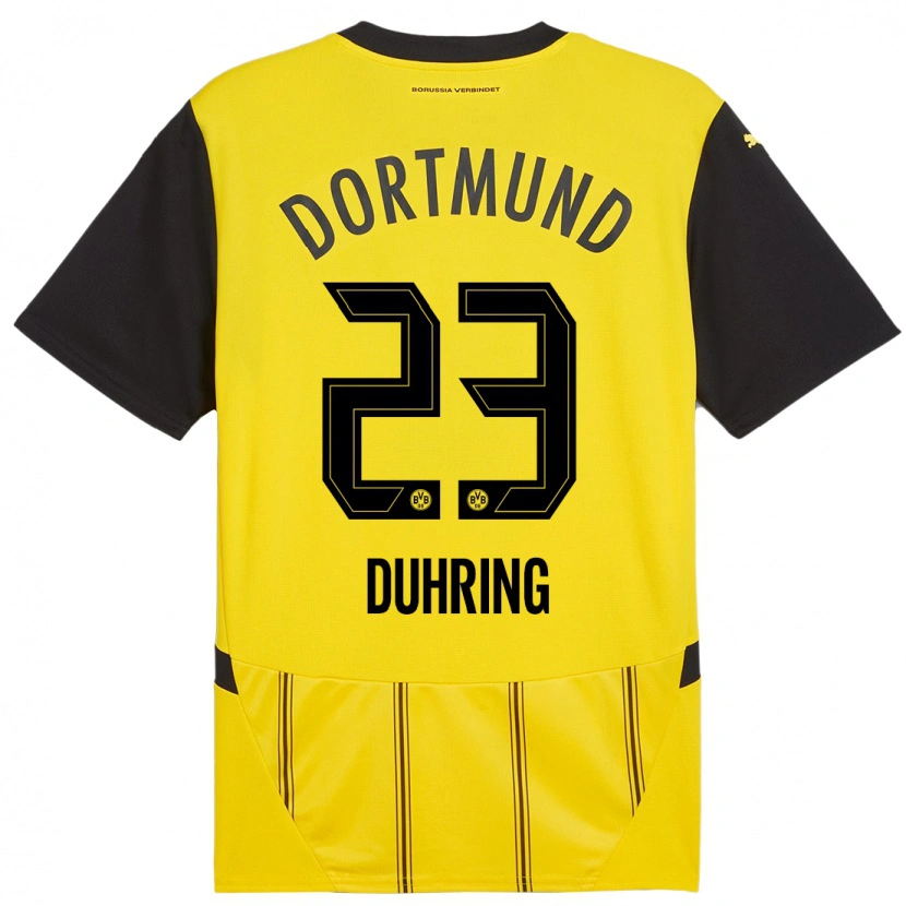 Danxen Kid Marc Niclas Duhring #23 Yellow Black Home Jersey 2024/25 T-Shirt