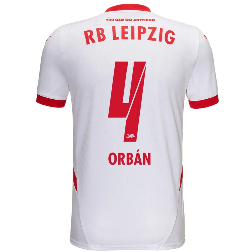 Danxen Kid Willi Orbán #4 White Red Home Jersey 2024/25 T-Shirt