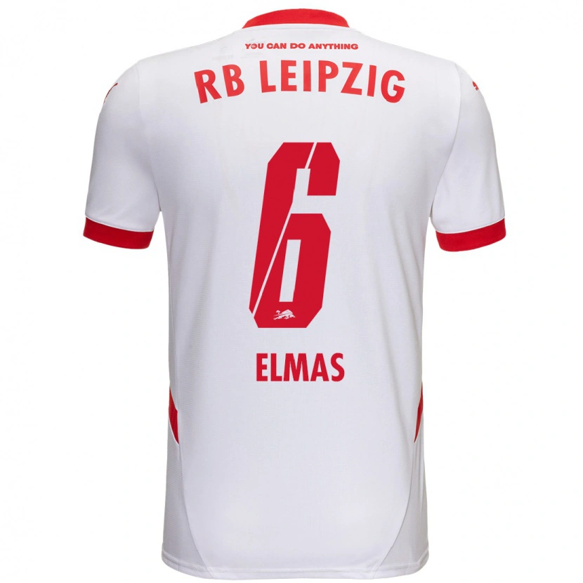 Danxen Kid Eljif Elmas #6 White Red Home Jersey 2024/25 T-Shirt