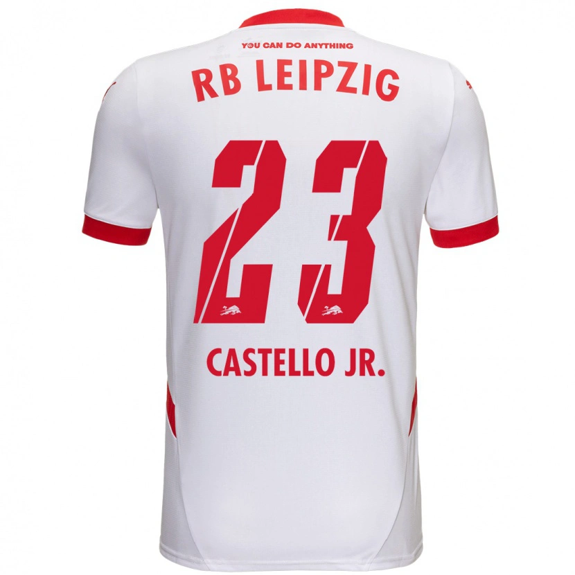 Danxen Kid Castello Lukeba #23 White Red Home Jersey 2024/25 T-Shirt