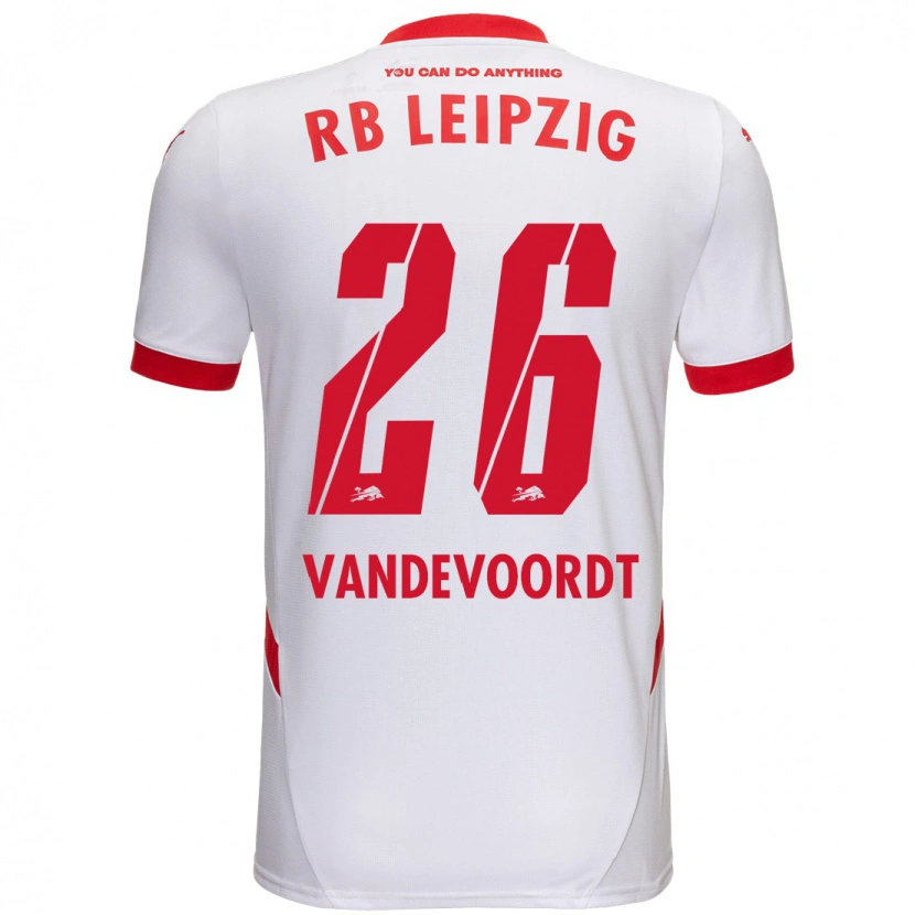 Danxen Kid Maarten Vandevoordt #26 White Red Home Jersey 2024/25 T-Shirt