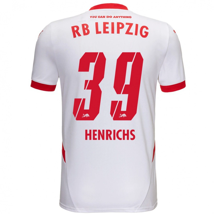 Danxen Kid Benjamin Henrichs #39 White Red Home Jersey 2024/25 T-Shirt