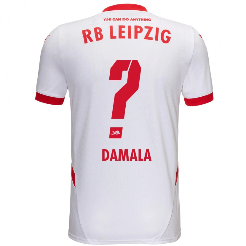 Danxen Kid Bilal Damala #0 White Red Home Jersey 2024/25 T-Shirt