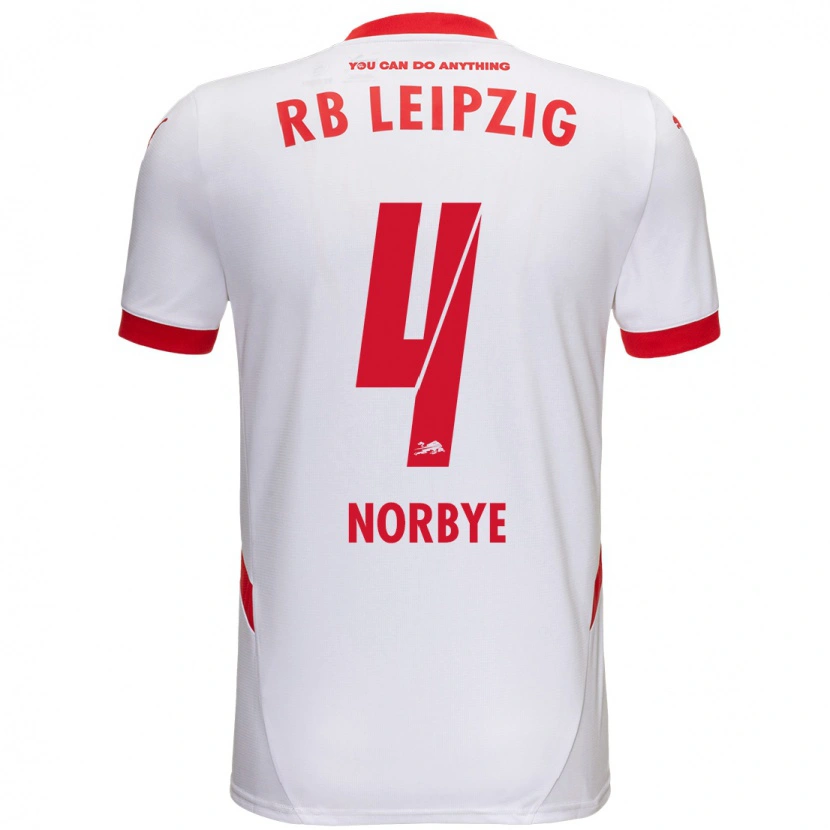 Danxen Kid Jonathan Norbye #4 White Red Home Jersey 2024/25 T-Shirt