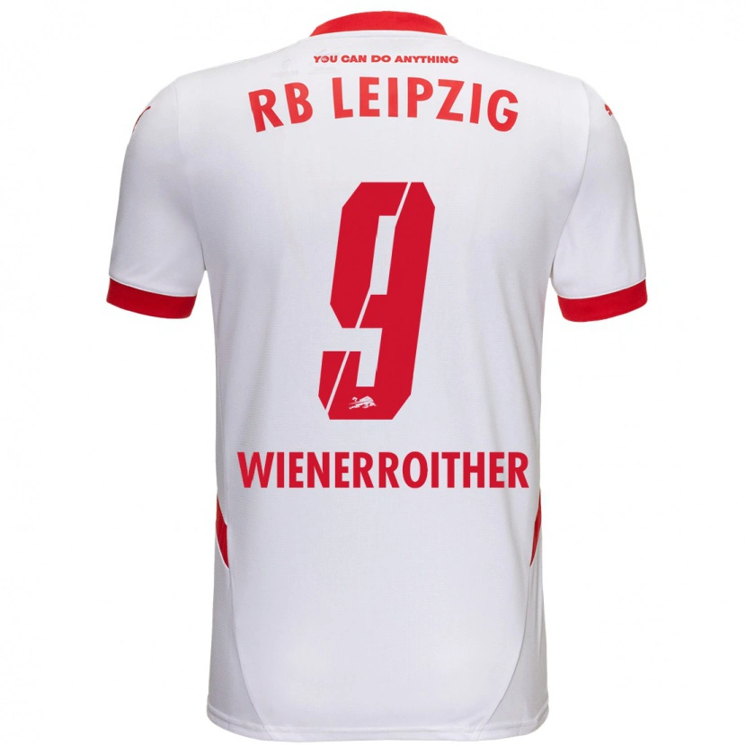 Danxen Kid Katja Wienerroither #9 White Red Home Jersey 2024/25 T-Shirt