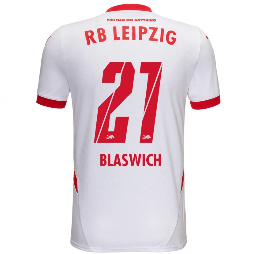 Danxen Kid Janis Blaswich #21 White Red Home Jersey 2024/25 T-Shirt