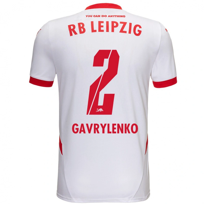 Danxen Kid Oleksandr Gavrylenko #2 White Red Home Jersey 2024/25 T-Shirt