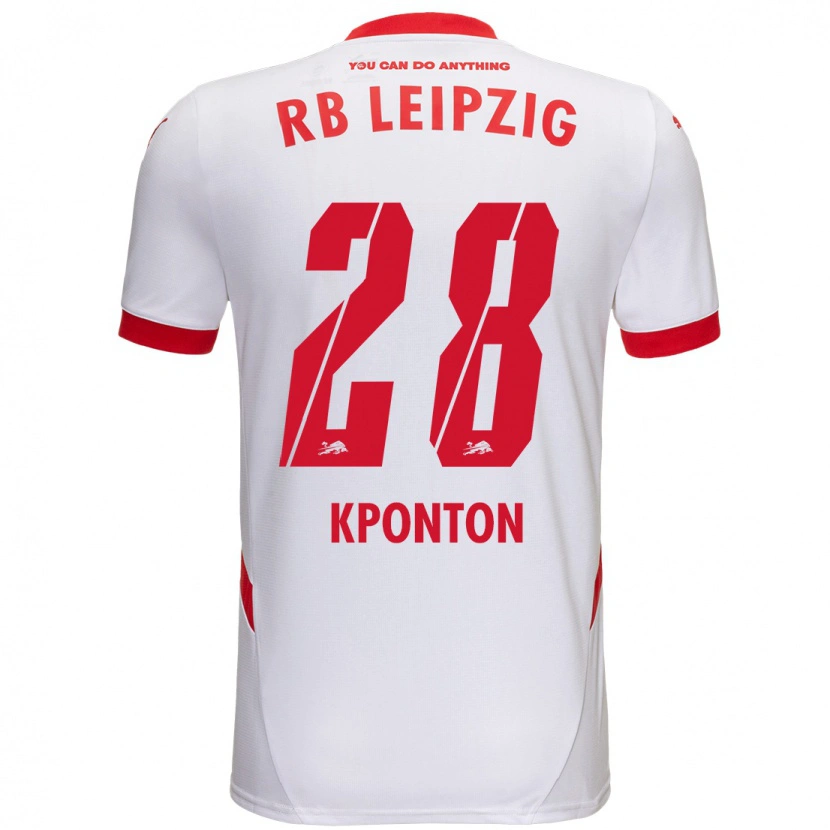 Danxen Kid Marwan Kponton #28 White Red Home Jersey 2024/25 T-Shirt