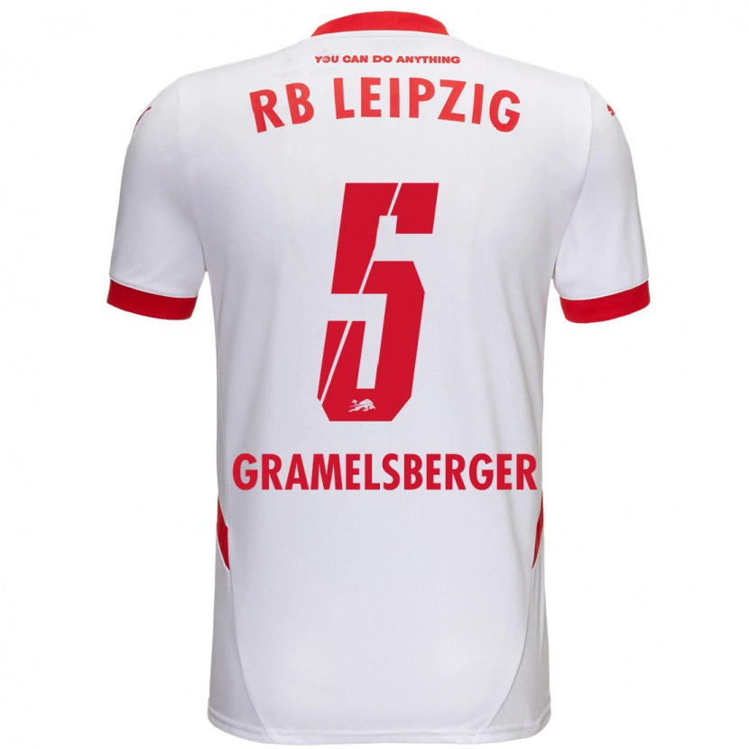 Danxen Kid Lennert Gramelsberger #5 White Red Home Jersey 2024/25 T-Shirt