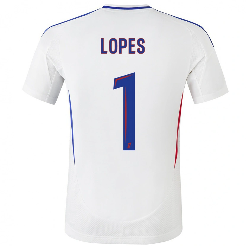 Danxen Kid Anthony Lopes #1 White Blue Home Jersey 2024/25 T-Shirt