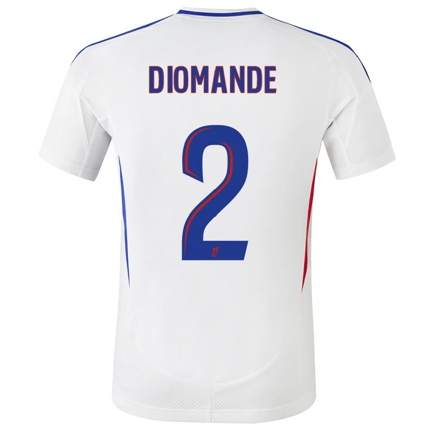 Danxen Kid Sinaly Diomandé #2 White Blue Home Jersey 2024/25 T-Shirt