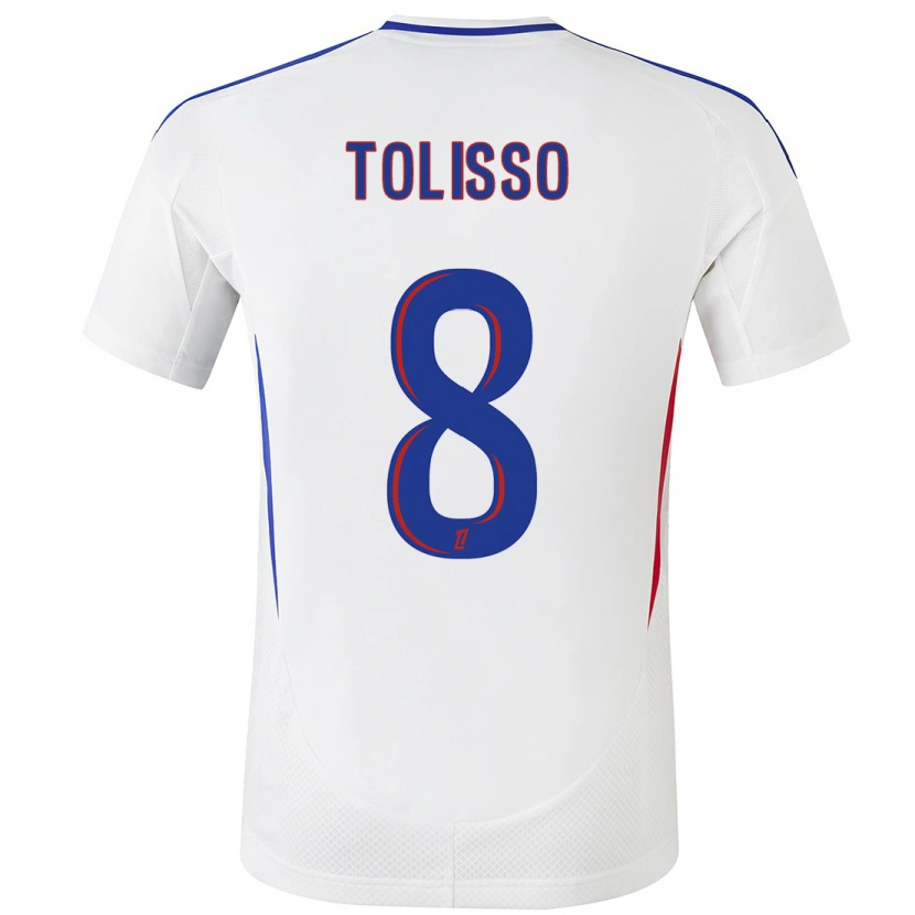 Danxen Kid Corentin Tolisso #8 White Blue Home Jersey 2024/25 T-Shirt