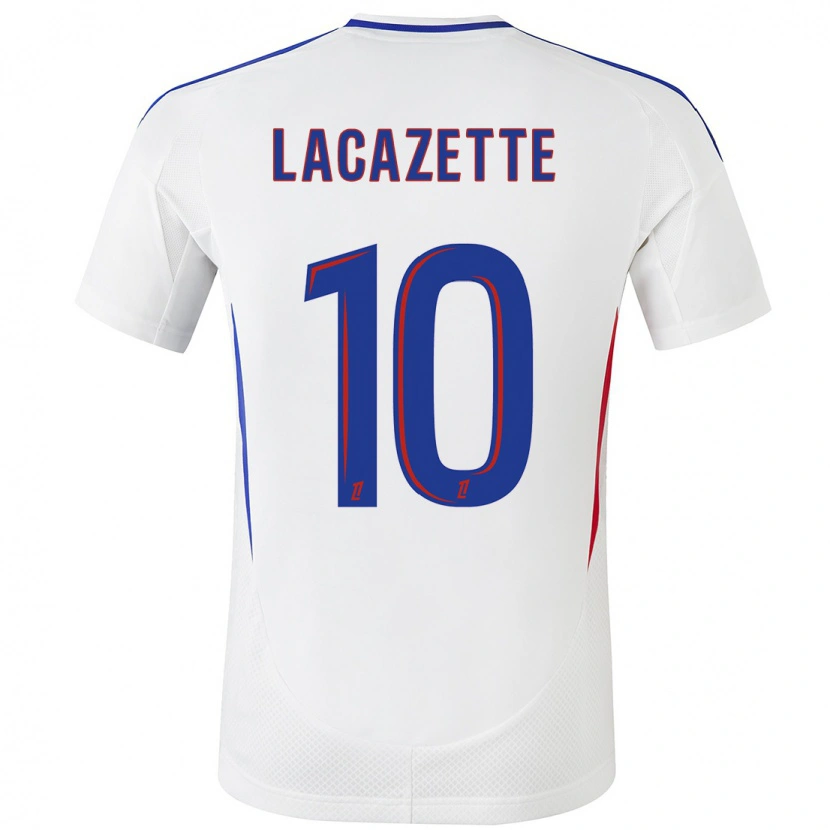 Danxen Kid Alexandre Lacazette #10 White Blue Home Jersey 2024/25 T-Shirt