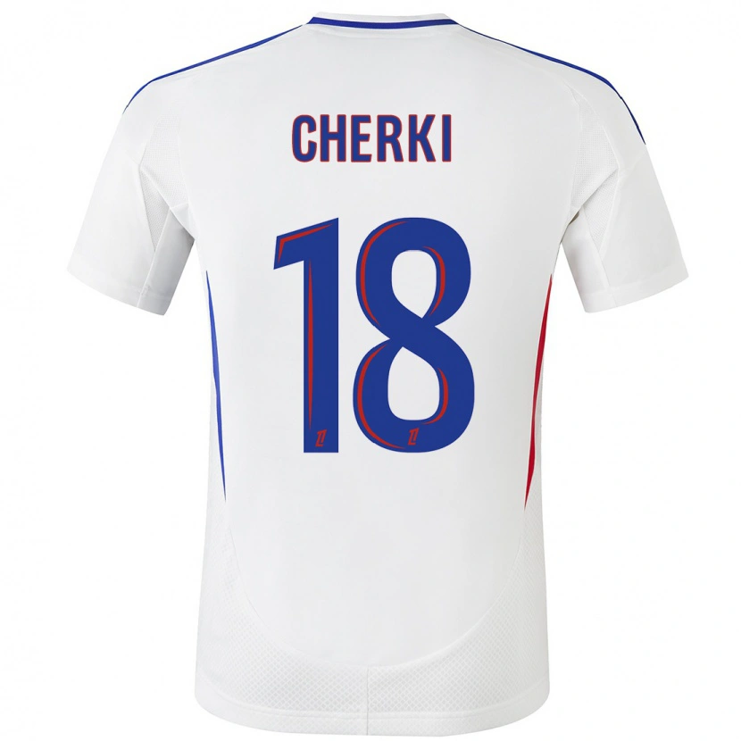 Danxen Kid Rayan Cherki #18 White Blue Home Jersey 2024/25 T-Shirt