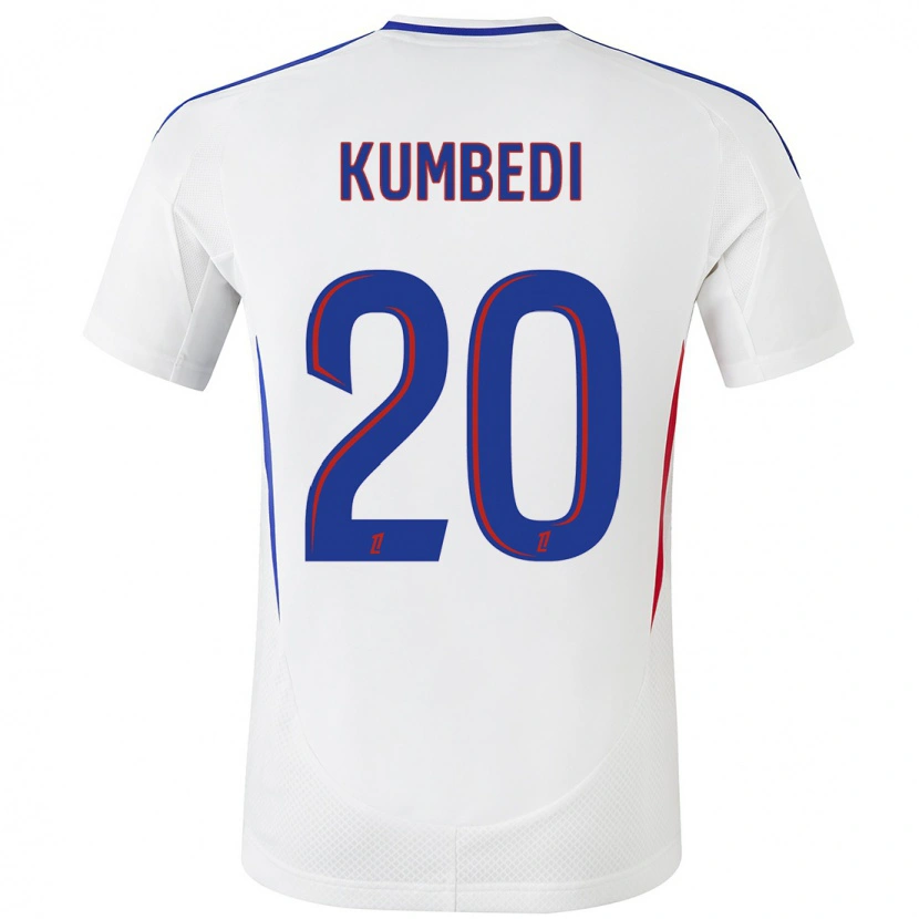 Danxen Kid Saël Kumbedi #20 White Blue Home Jersey 2024/25 T-Shirt