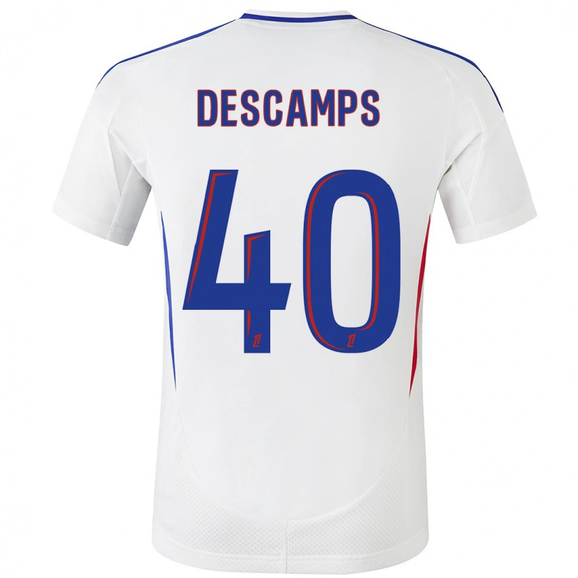 Danxen Kid Rémy Descamps #40 White Blue Home Jersey 2024/25 T-Shirt