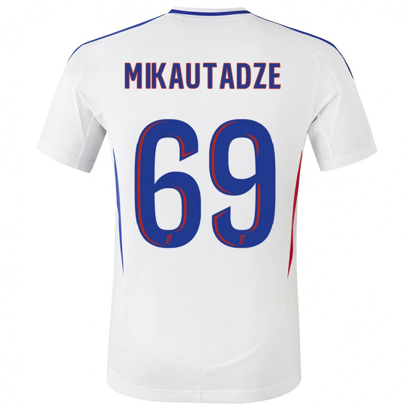 Danxen Kid Georges Mikautadze #69 White Blue Home Jersey 2024/25 T-Shirt