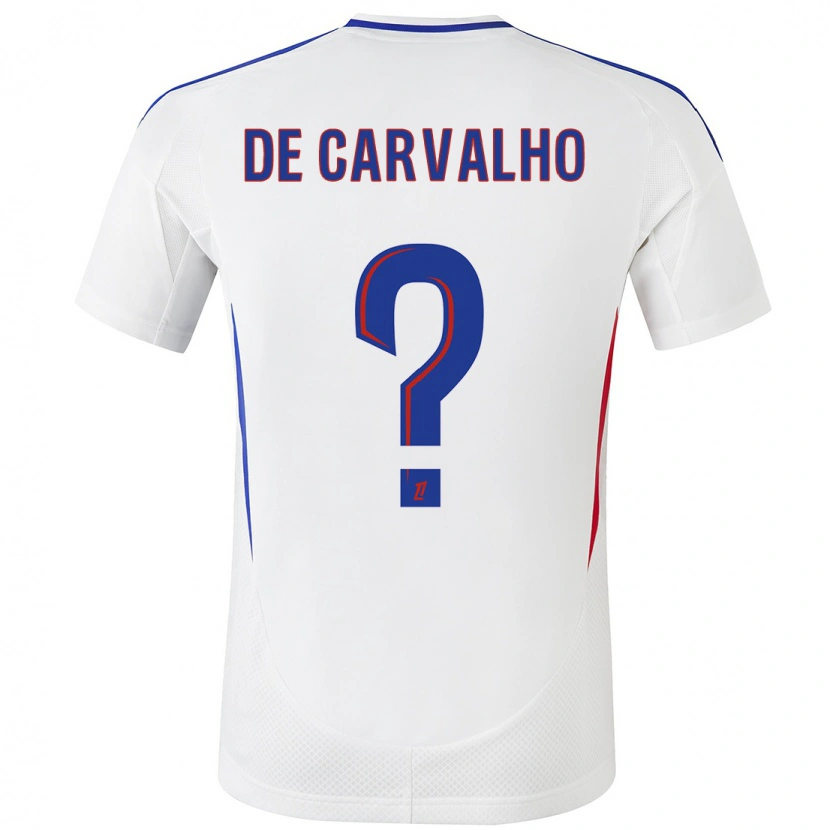 Danxen Kid Mathys De Carvalho #0 White Blue Home Jersey 2024/25 T-Shirt