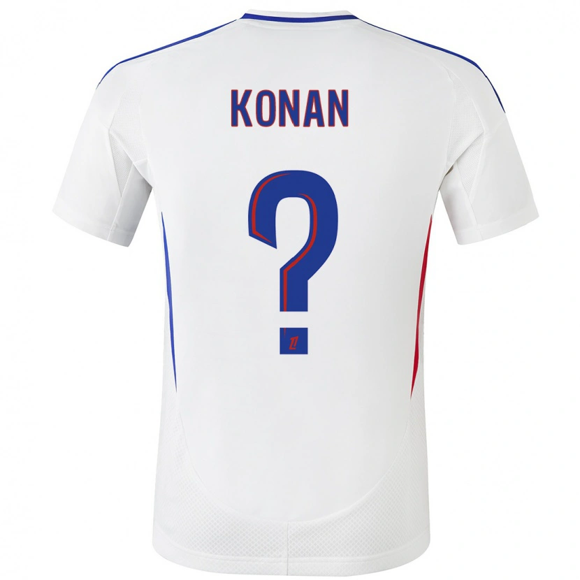 Danxen Kid Yvann Konan #0 White Blue Home Jersey 2024/25 T-Shirt