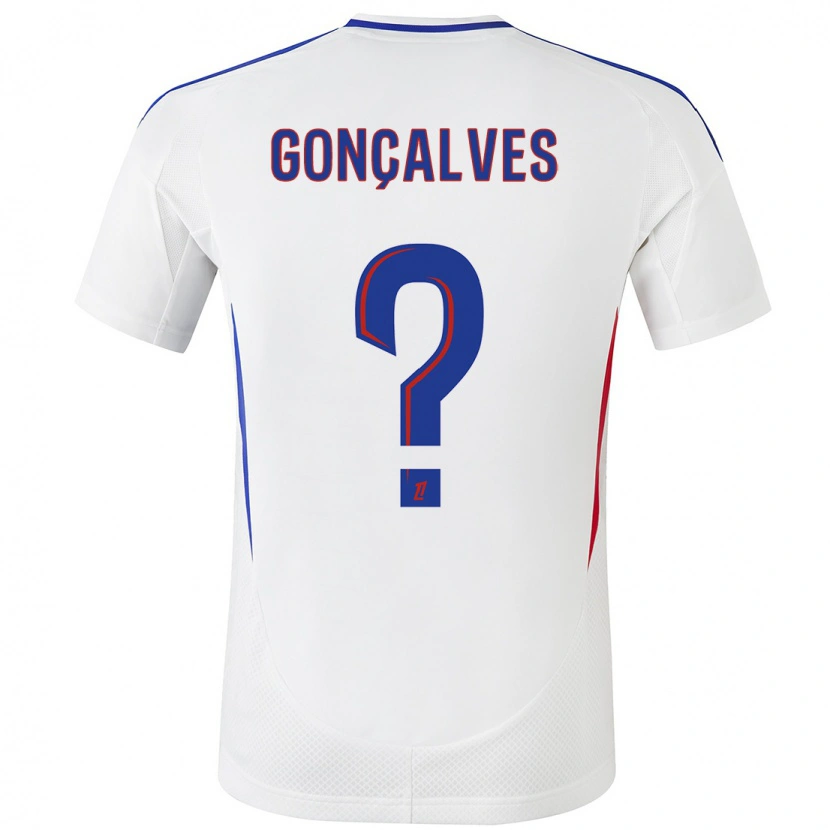 Danxen Kid Tiago Gonçalves #0 White Blue Home Jersey 2024/25 T-Shirt