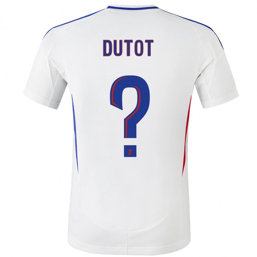 Danxen Kid Timothée Dutot #0 White Blue Home Jersey 2024/25 T-Shirt