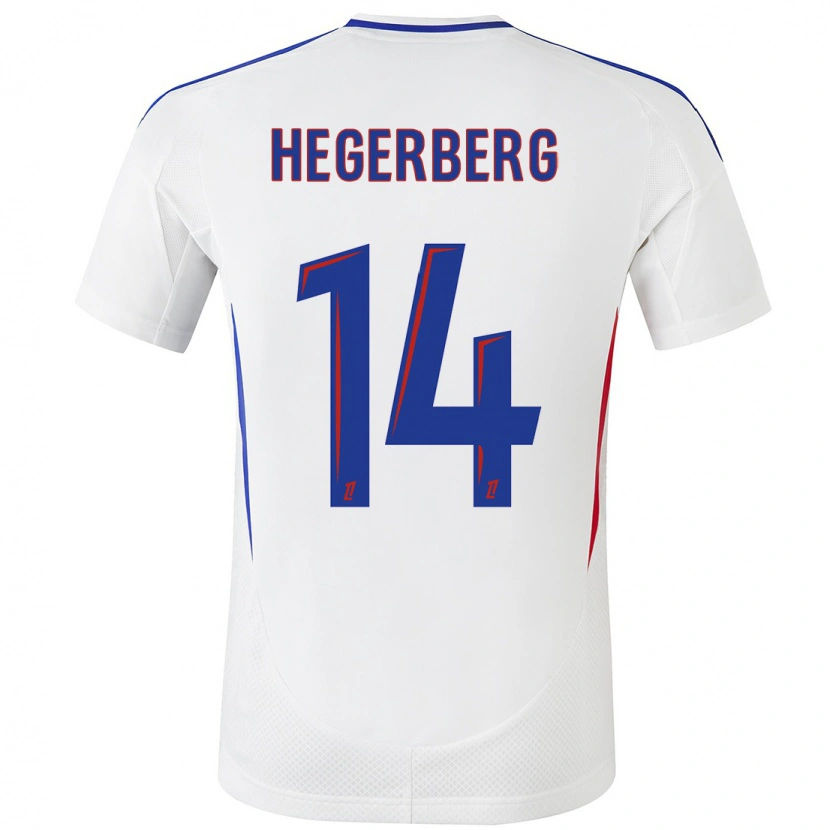 Danxen Kid Ada Hegerberg #14 White Blue Home Jersey 2024/25 T-Shirt