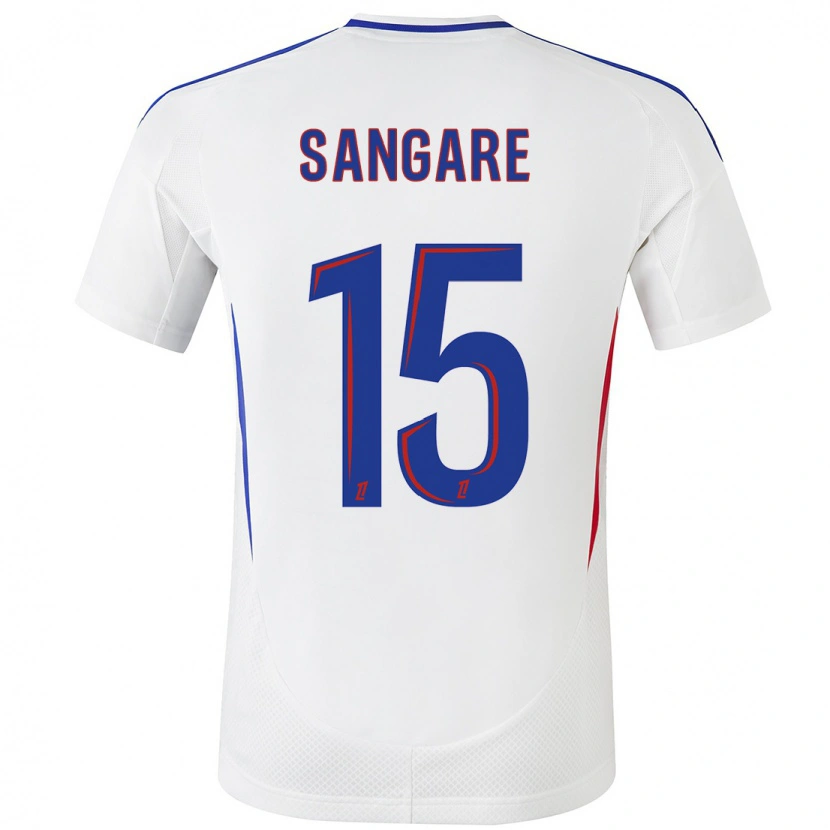 Danxen Kid Wassa Sangaré #15 White Blue Home Jersey 2024/25 T-Shirt