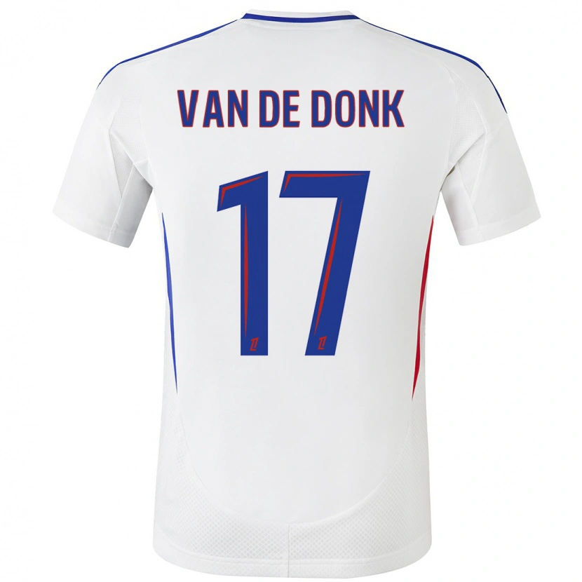 Danxen Kid Daniëlle Van De Donk #17 White Blue Home Jersey 2024/25 T-Shirt