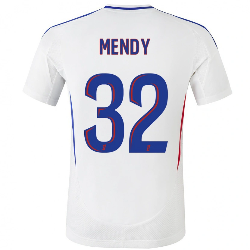 Danxen Kid Maeline Mendy #32 White Blue Home Jersey 2024/25 T-Shirt