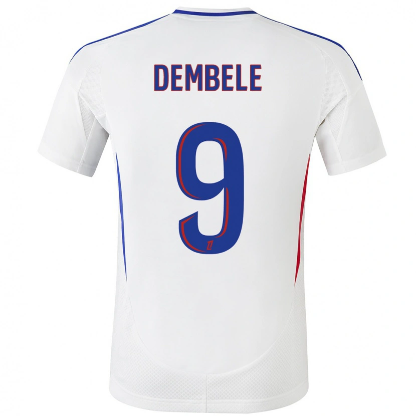 Danxen Kid Moussa Dembele #9 White Blue Home Jersey 2024/25 T-Shirt