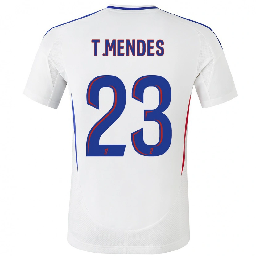 Danxen Kid Thiago Mendes #23 White Blue Home Jersey 2024/25 T-Shirt