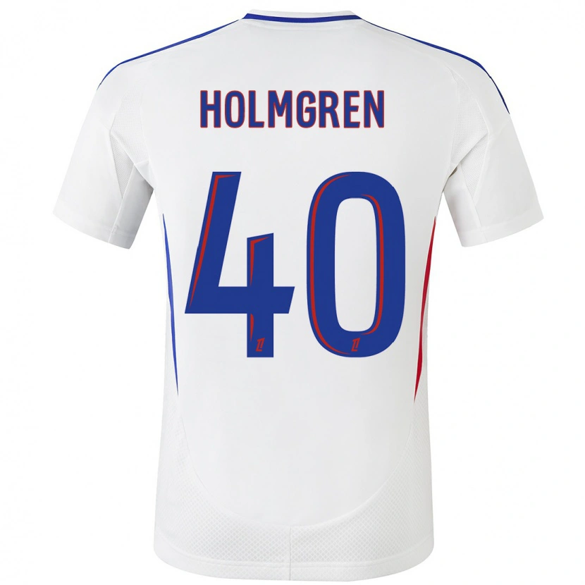 Danxen Kid Emma Holmgren #40 White Blue Home Jersey 2024/25 T-Shirt