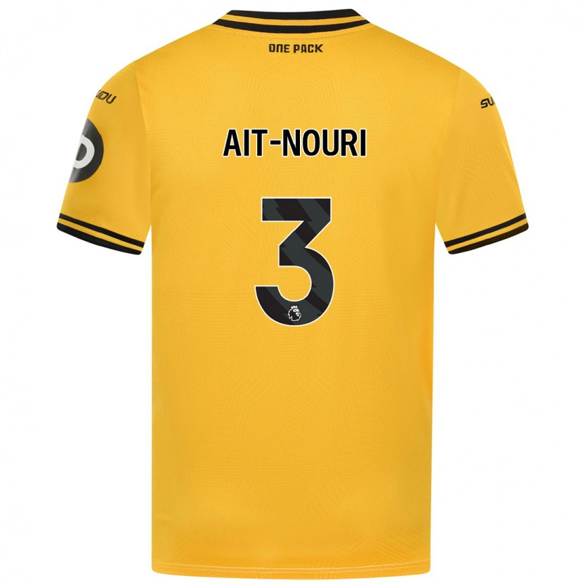 Danxen Kid Rayan Aït-Nouri #3 Yellow Home Jersey 2024/25 T-Shirt