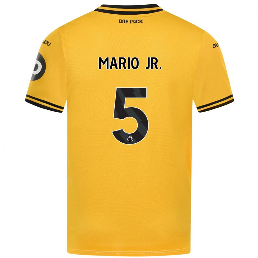 Danxen Kid Mario Lemina #5 Yellow Home Jersey 2024/25 T-Shirt