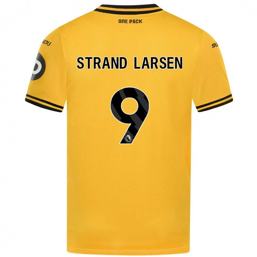 Danxen Kid Jørgen Strand Larsen #9 Yellow Home Jersey 2024/25 T-Shirt