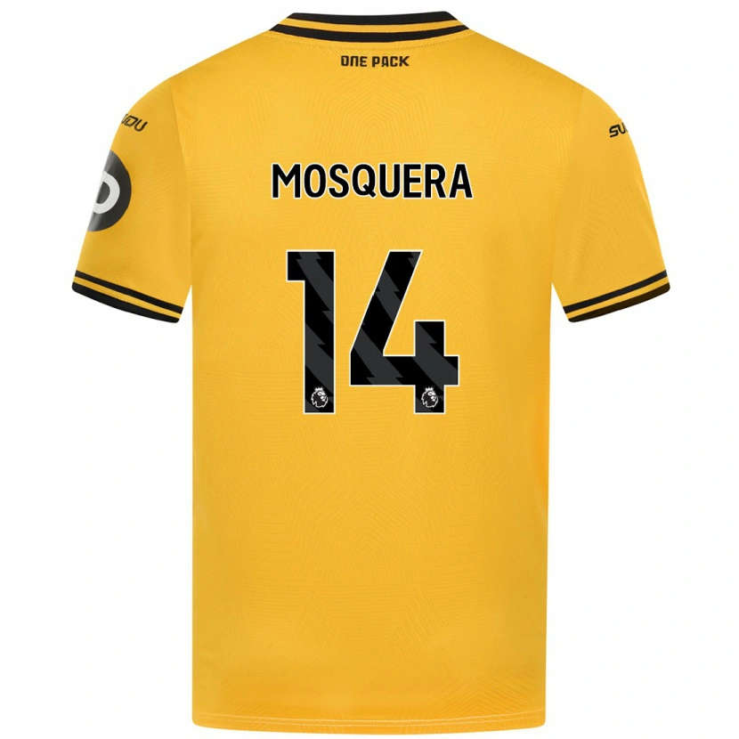 Danxen Kid Yerson Mosquera #14 Yellow Home Jersey 2024/25 T-Shirt