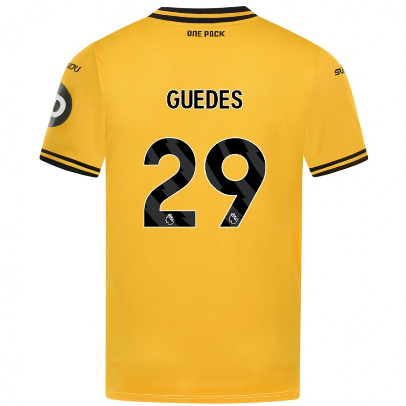 Danxen Kid Gonçalo Guedes #29 Yellow Home Jersey 2024/25 T-Shirt