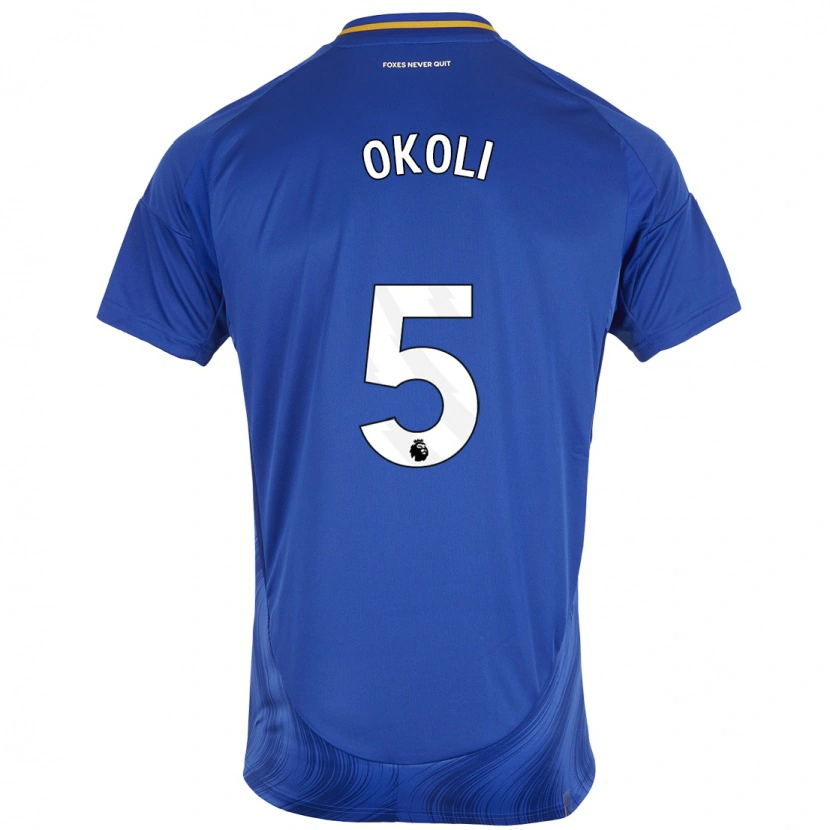 Danxen Kid Caleb Okoli #5 Blue White Home Jersey 2024/25 T-Shirt