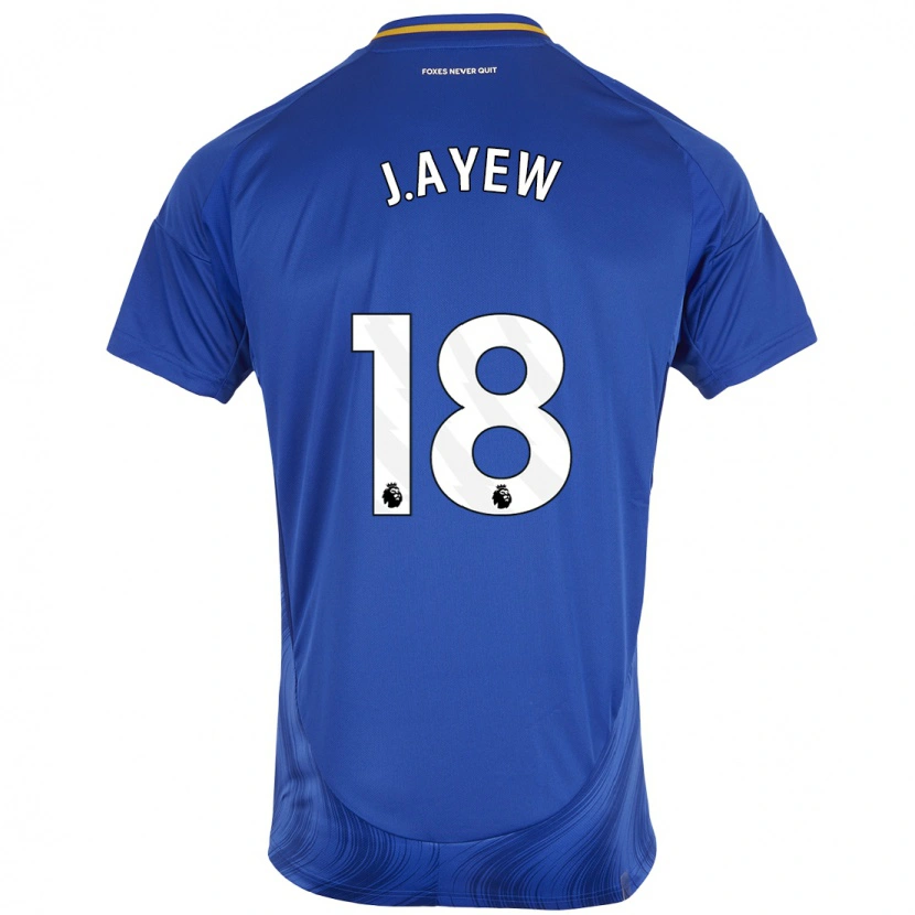 Danxen Kid Jordan Ayew #18 Blue White Home Jersey 2024/25 T-Shirt