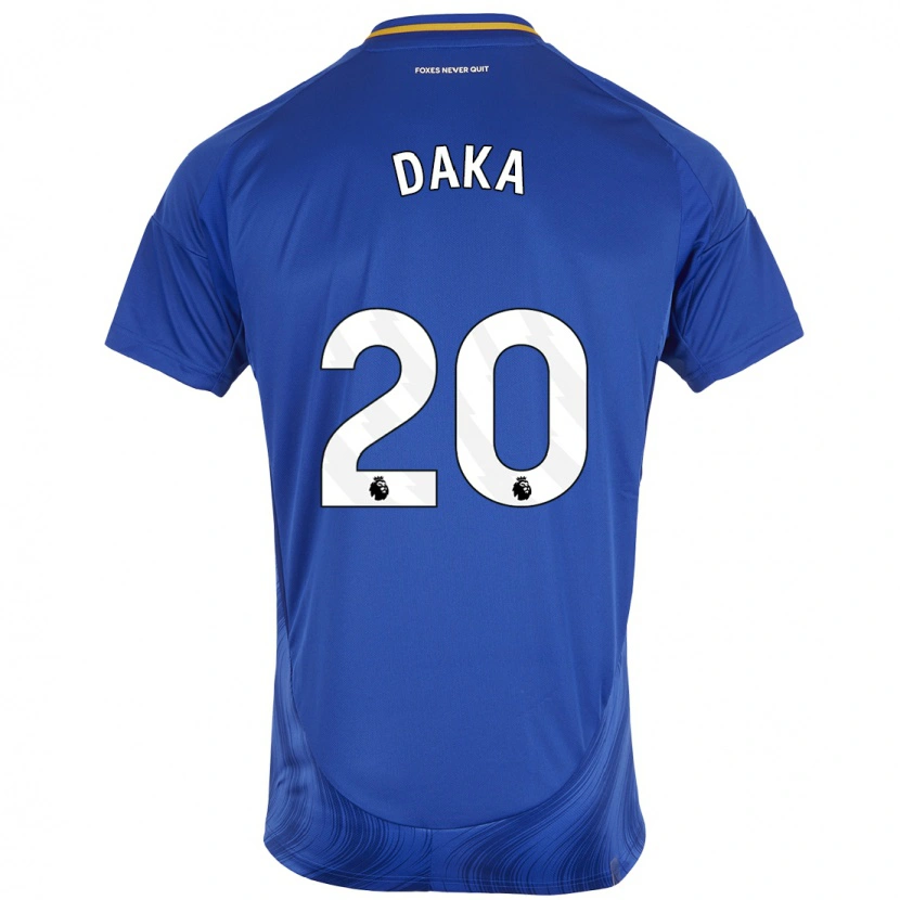 Danxen Kid Patson Daka #20 Blue White Home Jersey 2024/25 T-Shirt