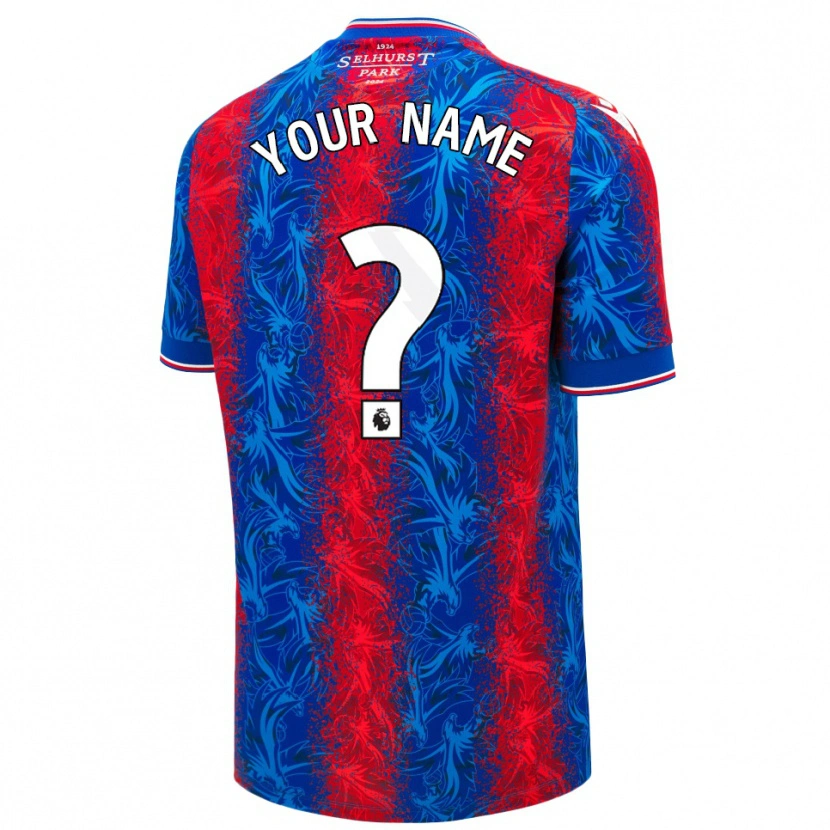 Danxen Kid Your Name #0 Red Blue Stripes Home Jersey 2024/25 T-Shirt