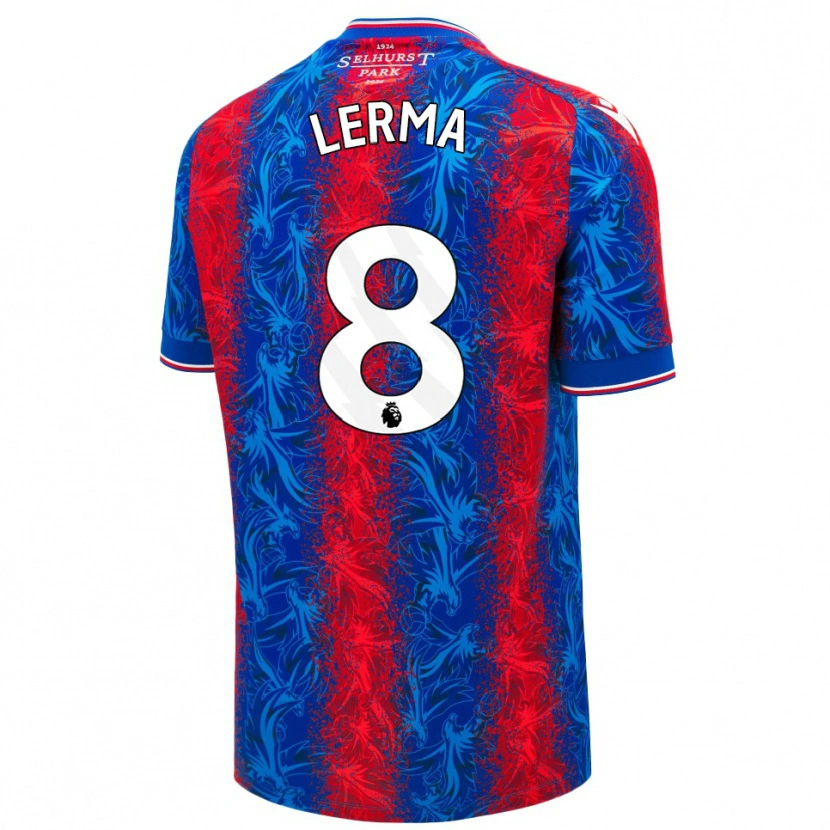 Danxen Kid Jefferson Lerma #8 Red Blue Stripes Home Jersey 2024/25 T-Shirt