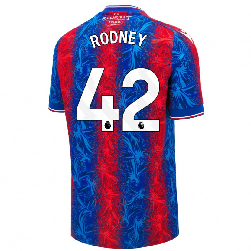 Danxen Kid Kaden Rodney #42 Red Blue Stripes Home Jersey 2024/25 T-Shirt