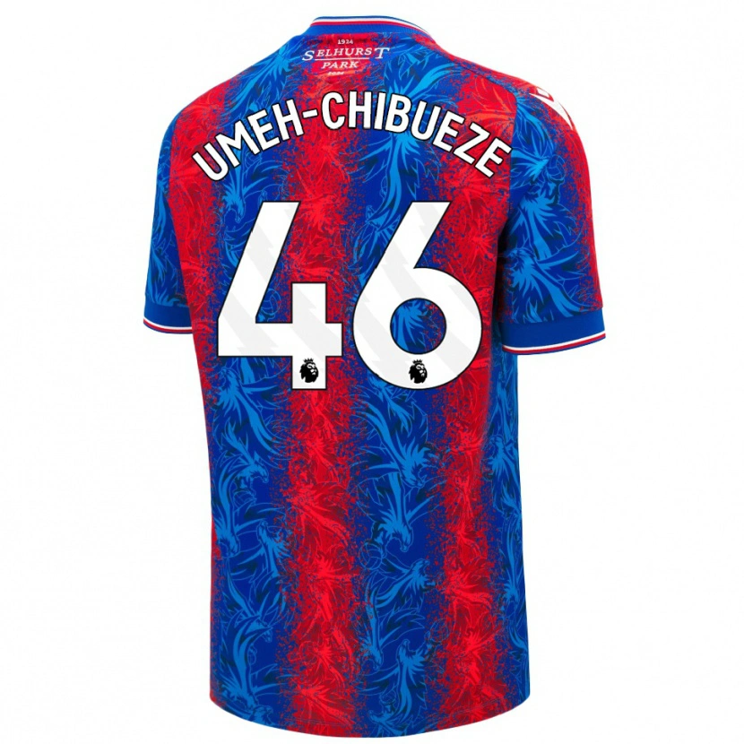 Danxen Kid Franco Umeh-Chibueze #46 Red Blue Stripes Home Jersey 2024/25 T-Shirt