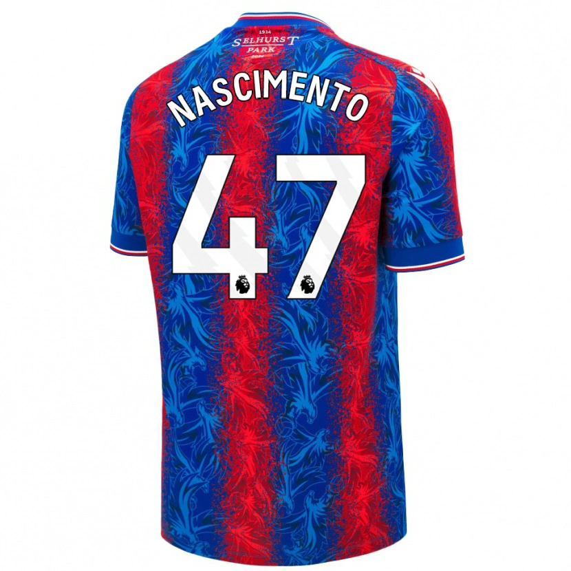 Danxen Kid Adler Nascimento #47 Red Blue Stripes Home Jersey 2024/25 T-Shirt